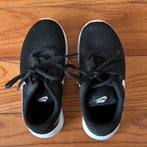 Kid’s Nike Black Mesh Sneakers with White Soles